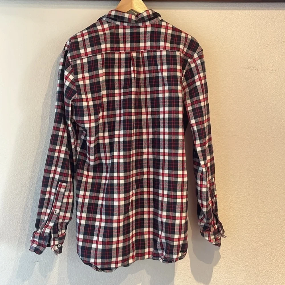 American Apparel MidWeight Flannel Button Down Shirt, Size L